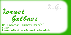 kornel galbavi business card